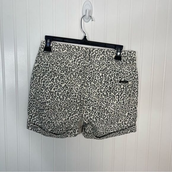 Maison Scotch Jean Shorts Size 25 Stripes Leopard Multicolor Casual - Picture 7 of 9